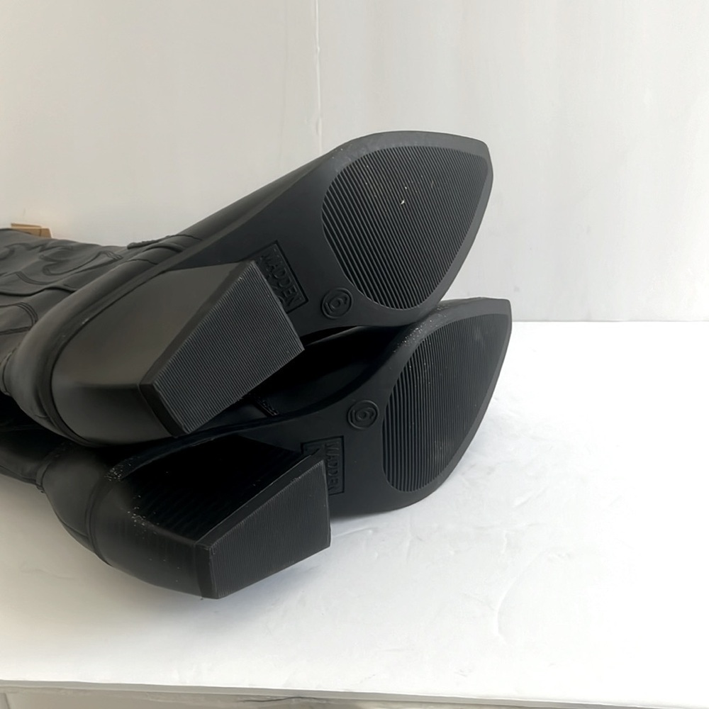 Madden NYC Women's Embroidered Tall Western Boots Stacked Block Heel Size 6 NWT - Picture 10 of 10